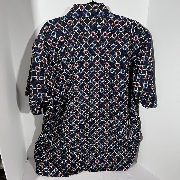 Maus & Hoffman Nautical Buoy Boating Short Sleeve Button Up Shirt Men's XL NWT! - Picture 5 of 5
